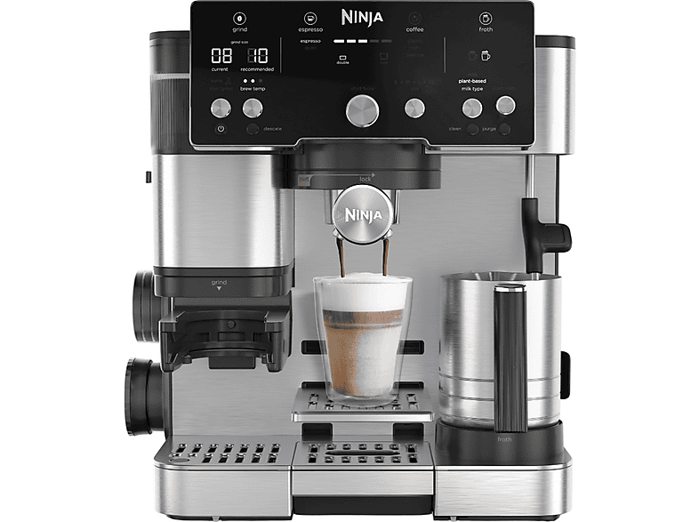 NINJA Máquina espresso en color Negro, Acero inoxidable