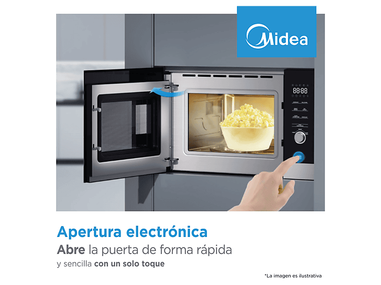 MIDEA Microondas con grill integrable en color Cristal Negro (mod. MBMTG925E-BK) — foto 10