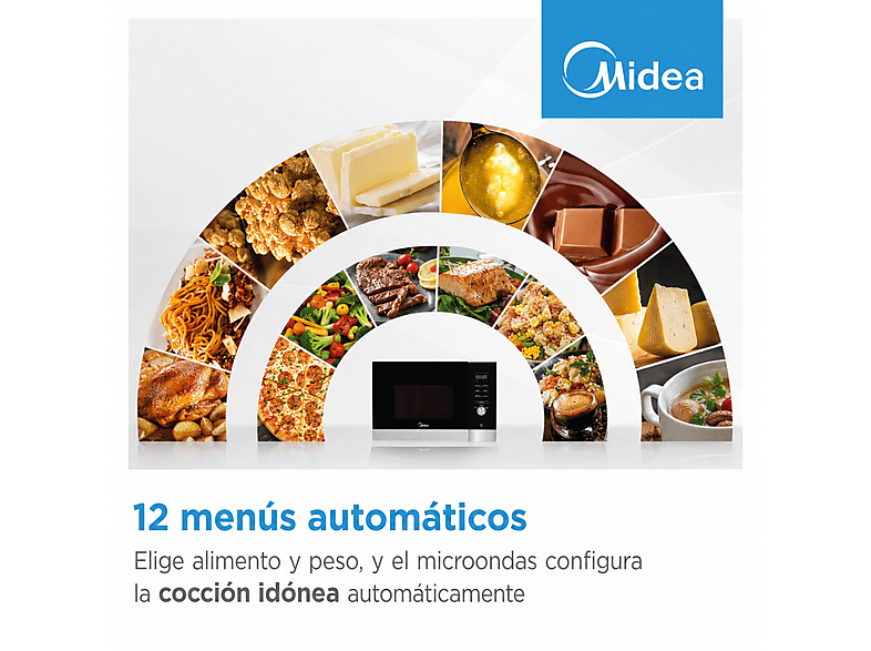 MIDEA Microondas con grill integrable en color Cristal Negro (mod. MBMTG925E-BK) — foto 11