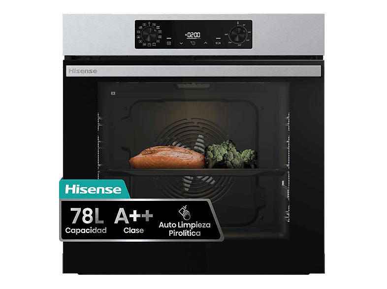 HISENSE Horno en color Negro — Multifunción y Pirolítico