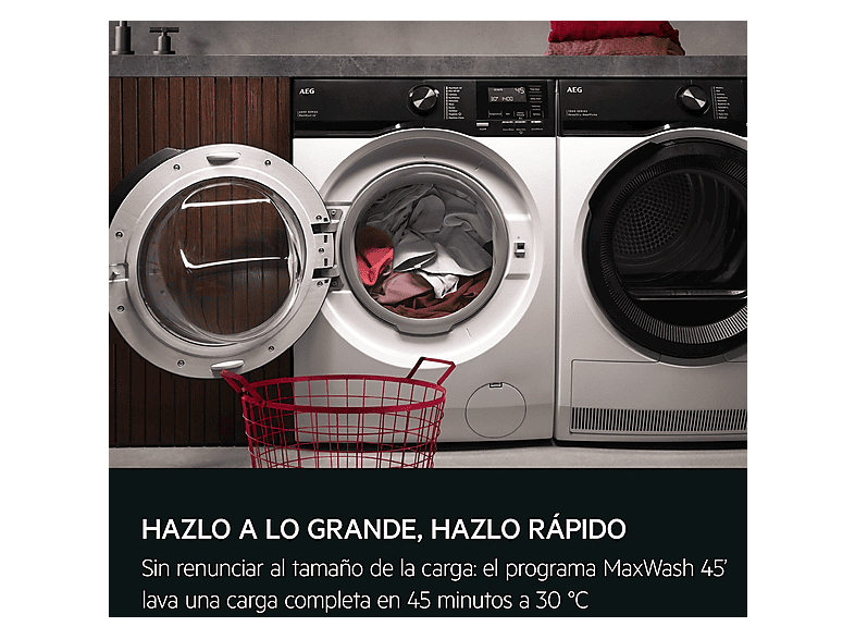 Lavadora carga frontal AEG en color Blanco de 10.5 kg — foto 8