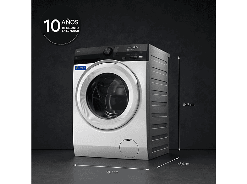 Lavadora carga frontal AEG en color Blanco de 10.5 kg — foto 12