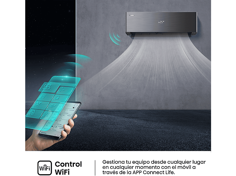 HISENSE Aire acondicionado Split 1 x 1 WiFI (mod. 3010 fg/h) en color Negro — foto 5