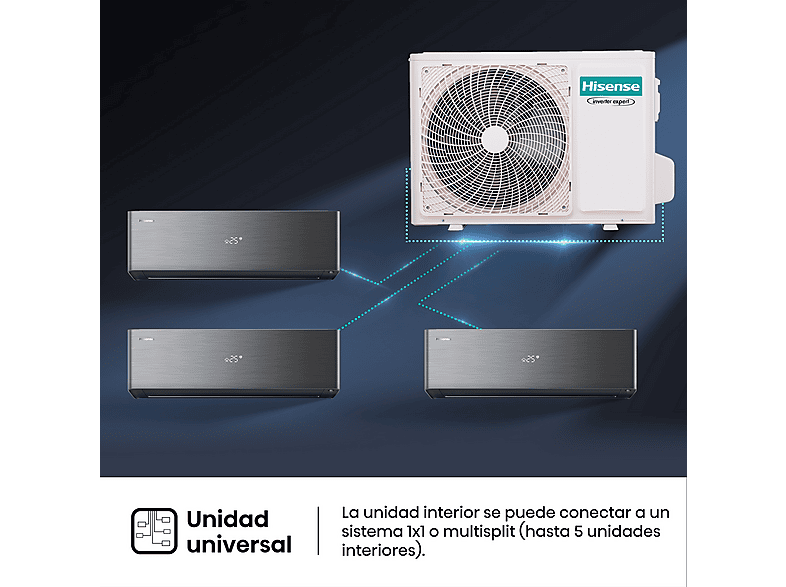 HISENSE Aire acondicionado Split 1 x 1 WiFI (mod. 3010 fg/h) en color Negro — foto 11