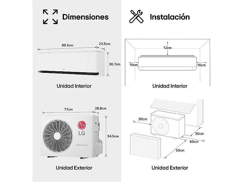 LG Aire acondicionado Split 1 x 1 en color Blanco — foto 3