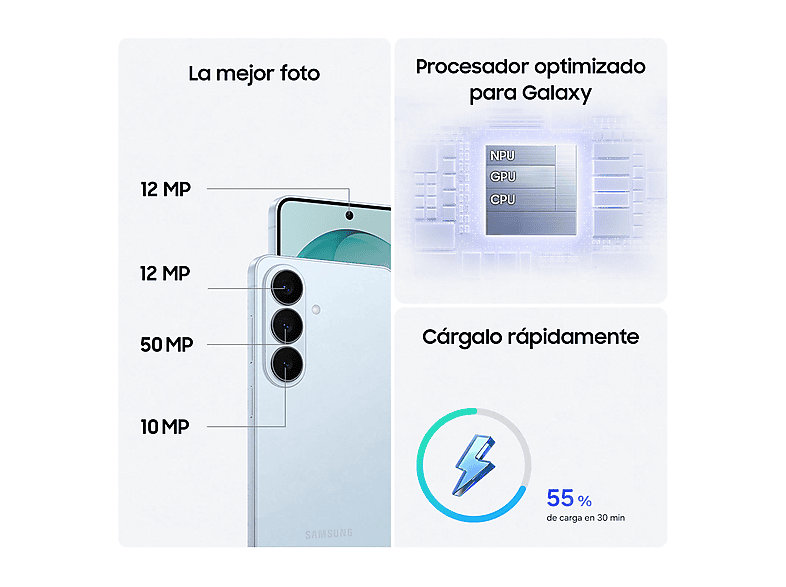 Móvil SAMSUNG con 256 GB en color Azul Cielo — foto 3