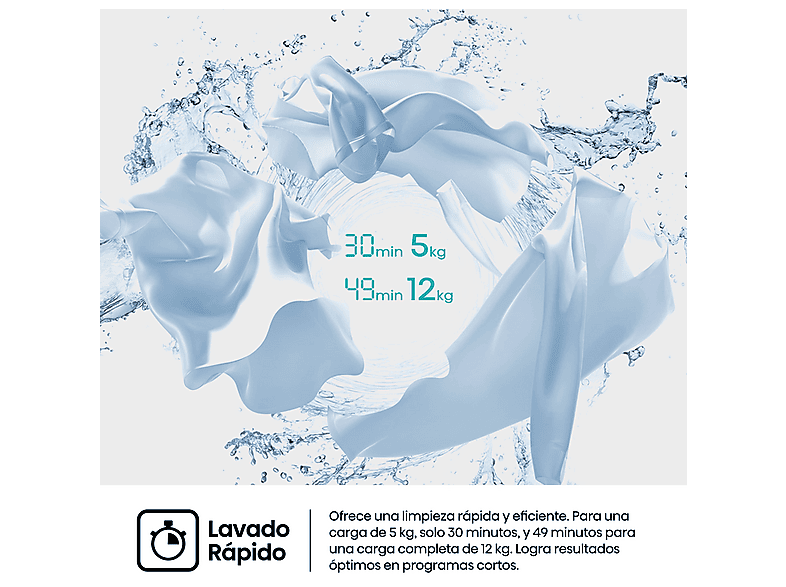 Lavadora carga frontal HISENSE con 9 kg en color Blanco — foto 9