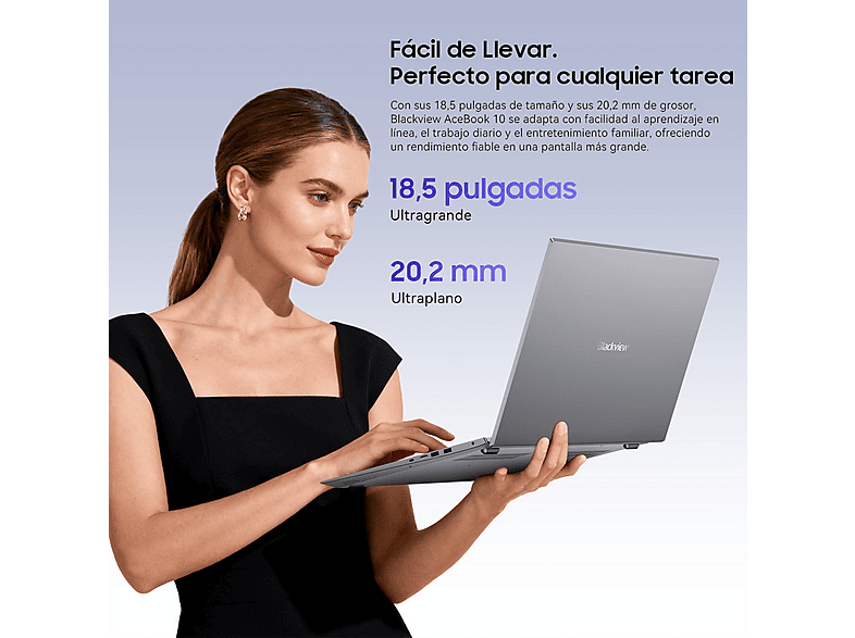Portátil BLACKVIEW en color Gris de 18,5 " Full-HD — foto 3