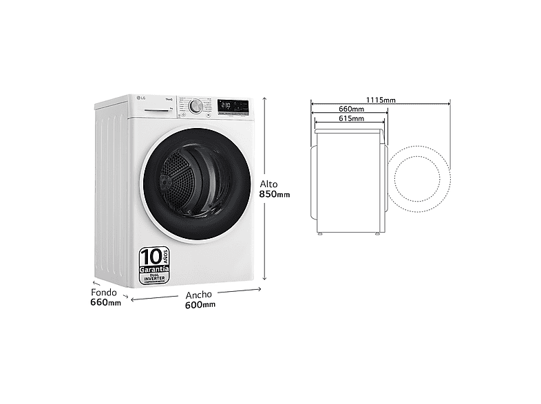 LG Secadora en color Blanco — foto 3