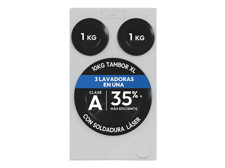Lavadora carga frontal CANDY — 10+1+1 kg y 1400 rpm (mod. Multiwash MQD 410CBL9-37) — foto 3