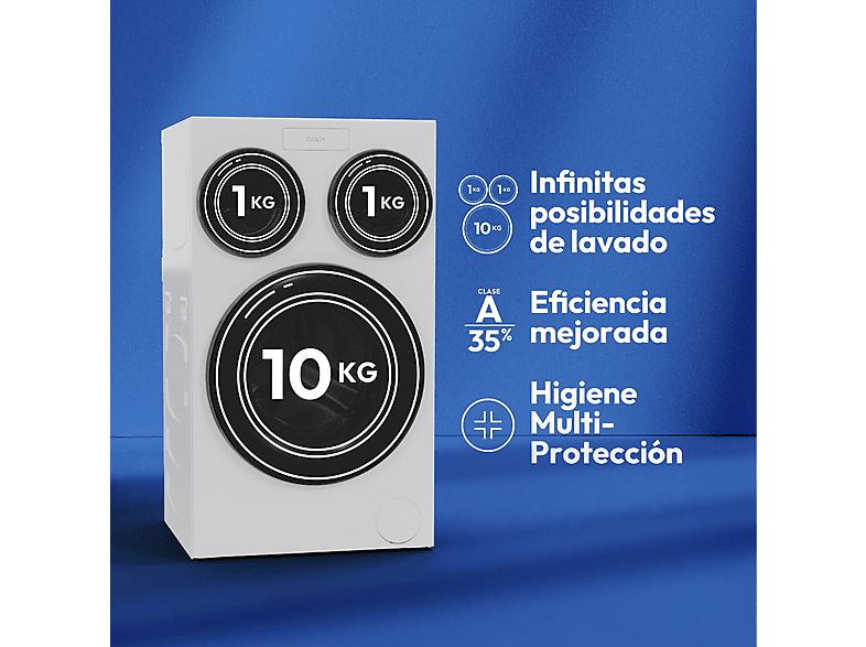 Lavadora carga frontal CANDY — 10+1+1 kg y 1400 rpm (mod. Multiwash MQD 410CBL9-37) — foto 9