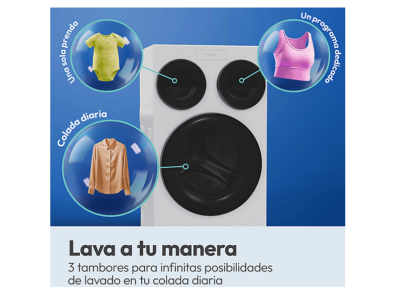 Lavadora carga frontal CANDY — 10+1+1 kg y 1400 rpm (mod. Multiwash MQD 410CBL9-37) — foto 10