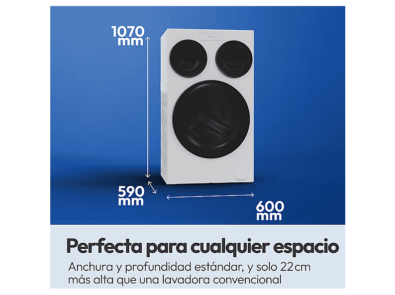 Lavadora carga frontal CANDY — 10+1+1 kg y 1400 rpm (mod. Multiwash MQD 410CBL9-37) — foto 13