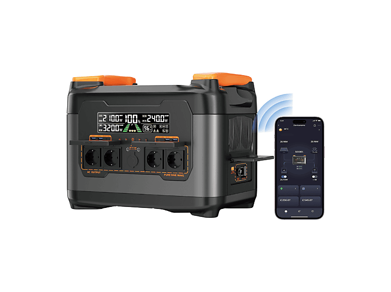 NECESPOW Estación de energía portátil 2048 Wh (mod. S2400) en color Gris
