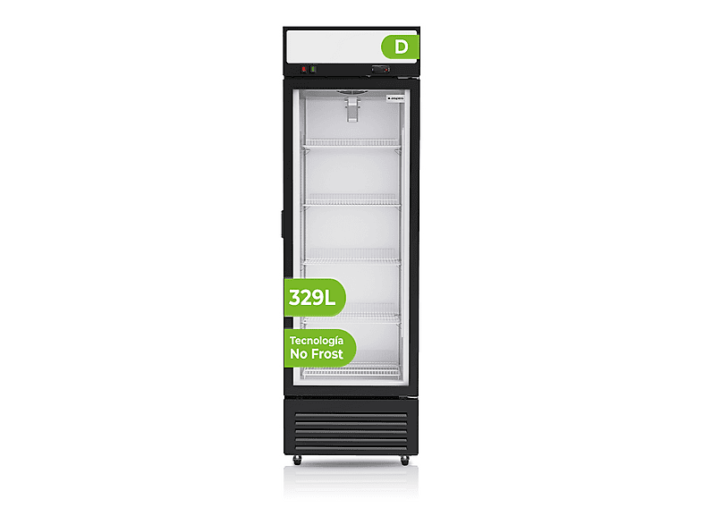 Congelador vertical ASPES en color Negro de 329 l
