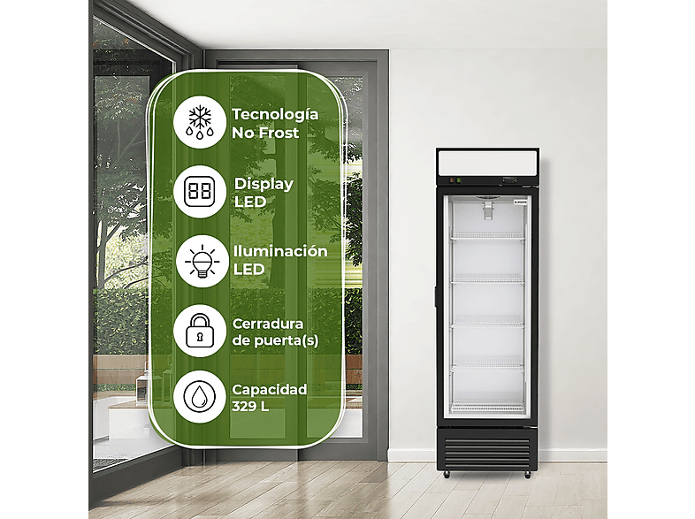 Congelador vertical ASPES en color Negro de 329 l — foto 4