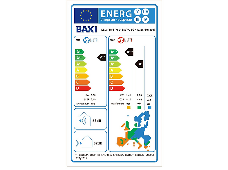 Split 1x1 BAXI — Función Inverter y Refrigerado por Aire (mod. Anori JSG35) — foto 7