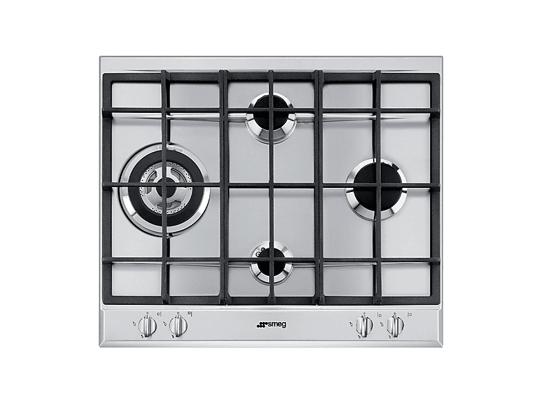 SMEG Placa de gas 4 zona(s) zonas en color Inox