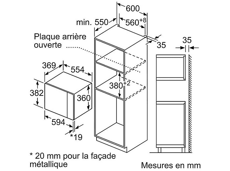 Microondas integrable BOSCH — 900 W y 5 potencia — foto 5