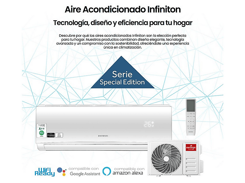 Aire acondicionado Split 1x1 INFINITON en color Blanco, 24000 fg/h — foto 6